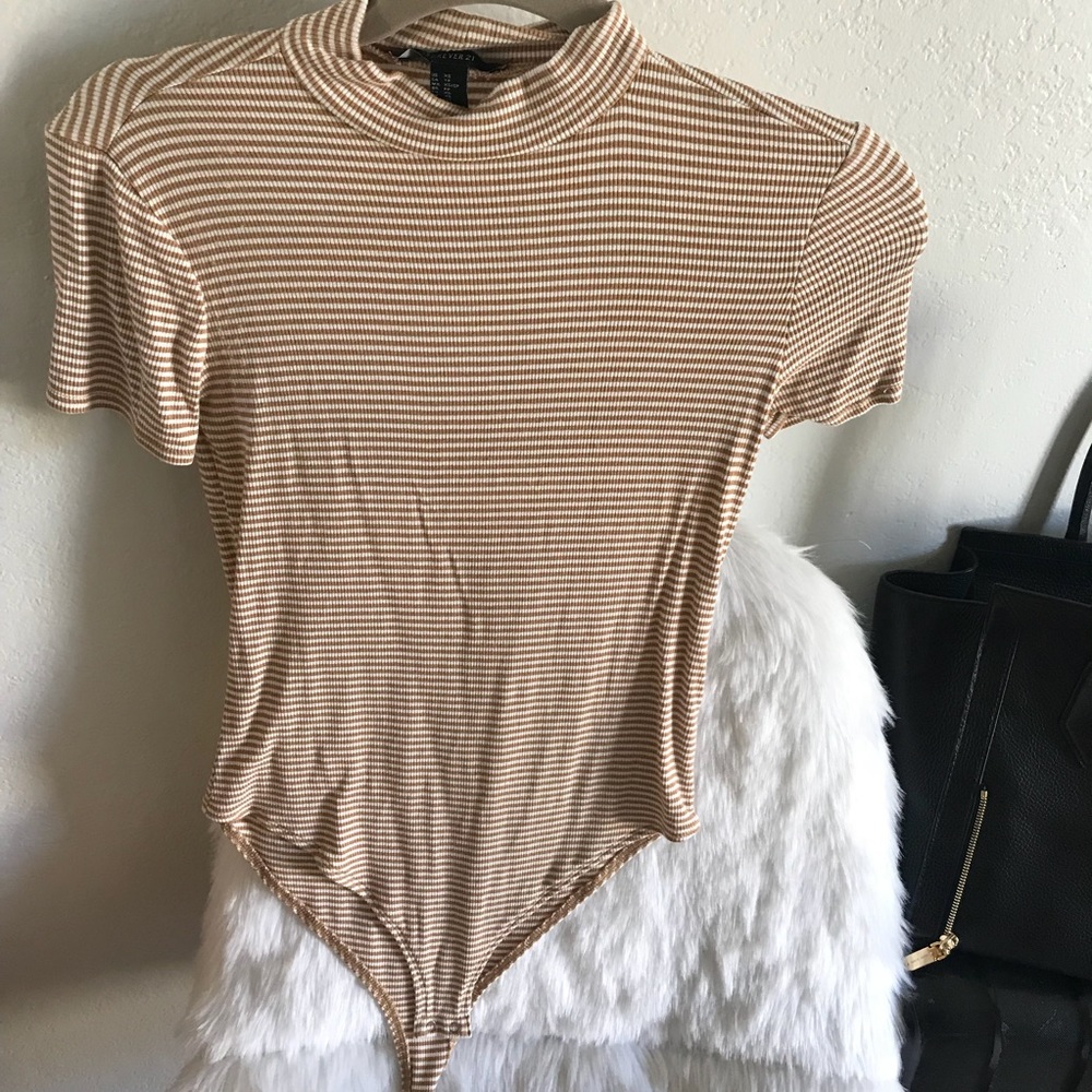 Mustard striped bodysuit